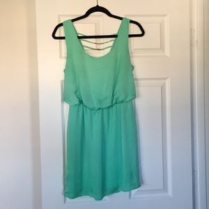 Green strap dress